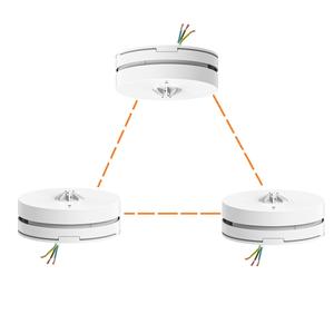 Detector de Alarme de Calor com Fiação Direta Kitemark 230v, ABS, Bateria de 10 Anos, Alarme de Segurança contra Incêndio com Cabo e Interligação Sem Fio - Product Image 1
