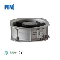 Ventilateur axial d'extraction électrique haute efficacité 280x280x80mm avec roulement à billes, pales en acier inoxydable, moteur EC sans balais 24/48VDC