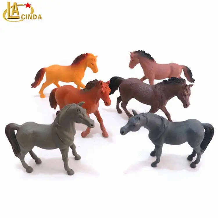 15CM מיניאטורות סוס בעלי החיים צעצוע סוס חוות סט עבור בתפזורת