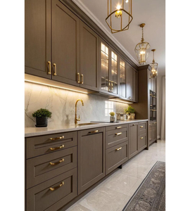 Tủ bếp gỗ rắn hiện đại tủ bếp gỗ rắn với ngăn kéo kéo ra tủ chất lượng xuất khẩu - Product Image 5