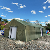 Carpa Portátil Forerunner 600D de Algodón Oxford y PVC, Impermeable, para las Cuatro Estaciones, Grande, Táctica, de Emergencia, para Refugiados, Móvil
