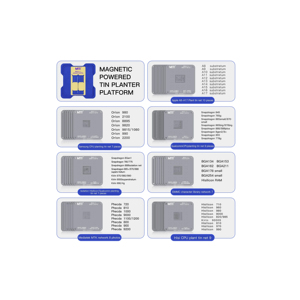 MaAnt C1 BGA Reballing Stencil piattaforma stagno piantatura Chip maglia in acciaio per iPhone A8-A17 scheda madre MTK EMMC Qualcomm HUAWEI <span class=keywords><strong>CPU</strong></span> - Product Image 1