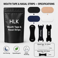 Kit Combo HLK pour le Sommeil : Bandes Buccales et Nasales 30+30 Pièces, 100% Sans Médicament, Doux pour la Peau, Meilleure Respiration, Certifié CE, OEM ODM Personnalisé