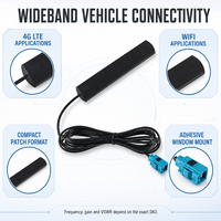 Antenne 4G LTE GSM 700-2700 MHz FAKRA, antenne patch à fixation adhésive 5dBi omnidirectionnelle pour voiture, routeur WiFi, passerelle, point d'accès
