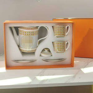 Juego de tazas de café con diseño de mosaico de lujo, juego de tazas de café y té de porcelana - Product Image 5