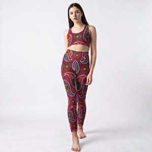 Pantalones de Yoga Fruncidos para Mujer, Leggings de Cintura Alta con Efecto Push-Up, Estampado por Transferencia Térmica, Transpirables, Protección UV, Largo hasta el Tobillo, Invierno - Product Image 1