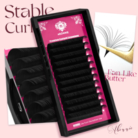 Extensions de cils certifiées CPNP pour usage professionnel en salon, vente en gros, en bande, sans rebond, plateaux à cils noir mat en cachemire