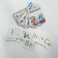 Boîte à tiroirs personnalisée en carton rigide, avec cartes flash éducatives effaçables pour enfants, alphabet, impression offset 4 couleurs CMYK
