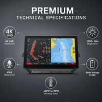 Monitor de Pantalla Táctil Industrial Marino de 15.6 Pulgadas |   Pantalla HD Impermeable de Alto Brillo (1000-1500 Nits) con Revestimiento Antideslumbrante