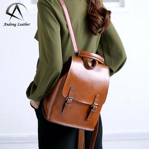 Sac à dos de voyage en cuir de vache véritable AndoBag pour femmes et filles, nouveau sac à dos de grande capacité pour femmes, pour l'extérieur - Product Image 1