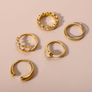 Women's Heart Shaped Zircon Ring Gold Tone Pave Setting Fashion Jewelry Gift Occasion - Product Image 4