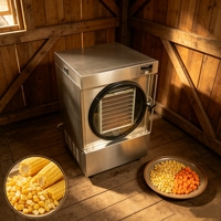 Huisgebruik Desktop Vriesdroogapparaat Compacte Voedseldroger 20kg/u Multifunctionele Droogunit