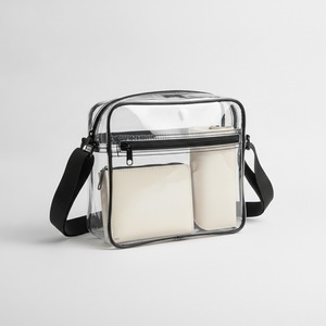 Clear <b>Crossbody</b> <b>Bag</b> with Front Pocket Transparent TPU Stadium <b>Bag</b> 12x6x12 Size 25x18cm Custom Logo - Product Image 2
