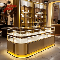 Vitrine et comptoir d'exposition élégants avec éclairage LED pour bijouteries et design d'intérieur