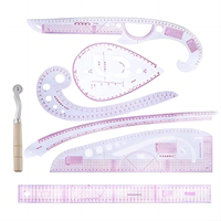 Set de Règles Courbes Françaises pour Couture et Patchwork, Outil Essentiel en Plastique pour Stylisme Vestimentaire et Travaux d'Aiguille