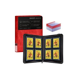 Ventes chaudes - Classeur de rangement robuste à 4 pochettes pour cartes à collectionner Pokemoned MTG TCG - Organisateur de <span class=keywords><strong>collection</strong></span> de cartes - Product Image 1