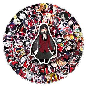 100 pièces usine Offre Spéciale découpé impression autocollant vinyle PVC Kakegurui <span class=keywords><strong>Manga</strong></span> Anime autocollant - Product Image 1