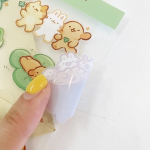 Hoja de Pegatinas <span class=keywords><strong>Vograce</strong></span> de Alta Calidad, Transparentes, Mate, Doble Blanco, Decorativas, Impermeables, con Corte de Beso - Product Image 3