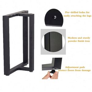 Hot Selling DIY Modern Metal Table Legs Heavy Duty X Dining <b>Rustic</b> Square <b>Desk</b> Kitchen Outdoor Living Room Brackets - Product Image 4