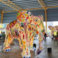 Parade géant gonflable plein imprimé éléphant modèle coloré éléphant ballon défilé gonflable dessin animé Animal modèle mascotte