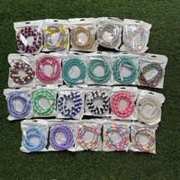 Cable de Carga Rápida para Teléfono con Cuentas Acrílicas Rosadas Energéticas, Joyería de Moda Personalizada