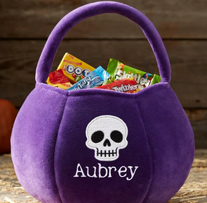 Bolsa de Halloween de calabaza de peluche para dulces, cubo personalizado con nombre para niños, cubo de Halloween - Product Image 6