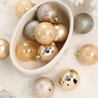 Expédition immédiate - Boules de Noël artificielles en plastique incassable de 6 cm/12 pièces, décorations suspendues pour arbre de Noël