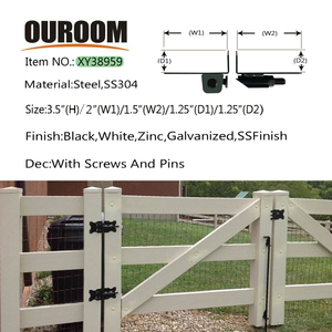 HILLMASTER <strong>Farm</strong> Folding Adjustable PVC Fence <strong>Gate</strong> <strong>Hinges</strong> Heavy Duty Self Closing <strong>Hinge</strong> Stainless Steel Spring <strong>Hinges</strong> - Product Image 3