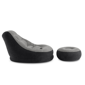 Ensemble de <span class=keywords><strong>fauteuil</strong></span> gonflable <span class=keywords><strong>INTEX</strong></span> 68564 avec repose-pieds, pieds en acier inoxydable - Canapé gonflable et chaise longue pour usage en entrepôt - Product Image 2