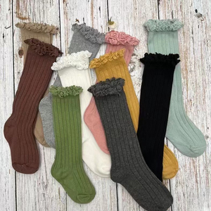 Calcetines con volantes de encaje <span class=keywords><strong>para</strong></span> niñas, <span class=keywords><strong>medias</strong></span> con volantes de encaje, de estilo español, hasta la rodilla, <span class=keywords><strong>para</strong></span> niñas de 0 a 9 años - Product Image 3