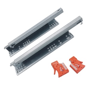 3/4 de extensión Fondo rieles de montaje oculto empuje <span class=keywords><strong>para</strong></span> abrir al carbono de la diapositiva del cajón - Product Image 1