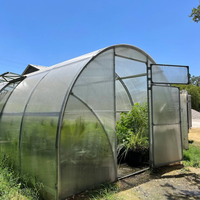 Serre de jardin en polycarbonate Sigma de style polonais 3*6m pour jardin arrière, vente en gros d'usine OEM, serre urbaine accessible à l'intérieur