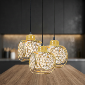 Venta al por mayor de metal de latón grabado soporte para colgar en la pared linterna oro decoración del hogar sinuoso colgante luz de techo en latón antiguo - Product Image 5