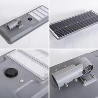 Luminosité 2024 Nouveau Design LED 14000LM 100W Tout-en-un Lampadaire Solaire IP67 Industriel Haute Luminosité Route Autoroute CRI85 50000 Heures