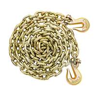 Cadena de Remolque de Alta Resistencia de 1/4" x 12 Pies con Ganchos para Remolcar y Asegurar Carga de Camiones