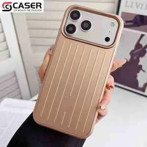 Funda para Teléfono de Alta Calidad con Diseño de Patrón de Equipaje, Pintura Metálica, Antigolpes, Color Puro, Estilo Simple, para iPhone 17pm/16/15 - Product Image 3