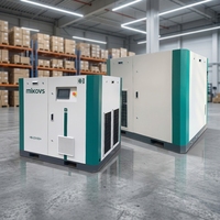 Compresseur d'air à vis sans huile PM VSD, lubrifié à l'eau, 7,5 kW-75 CV, air propre, production industrielle alimentaire et de boissons, certifié CE