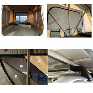 Tente <span class=keywords><strong>de</strong></span> <span class=keywords><strong>toit</strong></span> <span class=keywords><strong>de</strong></span> <span class=keywords><strong>voiture</strong></span> imperméable pour le camping en plein air, quatre saisons, coque rigide, tissu Oxford, double couche, capacité d'hébergement pour une personne - Product Image 6