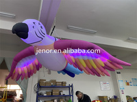 Ballon volant gonflable de couleur rose, 1 ballon oiseau perroquet, décoration pour événement en plein air