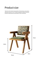 Chaises de salle à manger en bois massif avec revêtement en cuir, design moderne et luxueux, durables pour restaurants, hôtels, balcons