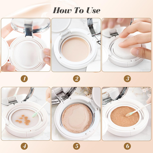 New Luxury15g Electroplating Compartment Loose Powder Cosmetics Empty <b>Plastic</b> with <b>Mirror</b> Powder Puff - Product Image 4