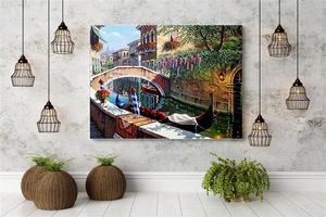 Telas Estampadas con <span class=keywords><strong>Paisajes</strong></span> Urbanos Europeos, Arte Clásico de Mosaico de Diamantes, Decoración para el Hogar DIY - Product Image 2