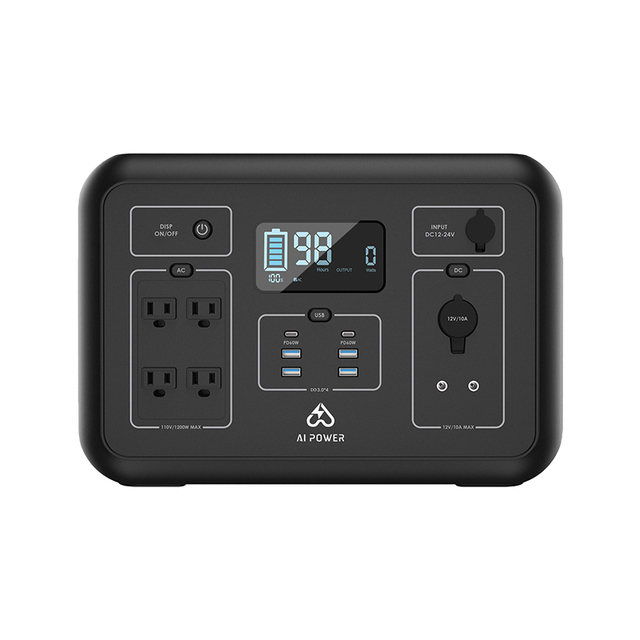 1000W 2000W Solar Charging Lithium Battery Banks Generator Portable Power Station 1200W