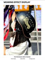Nouveau casque demi-coque rétro vintage pour moto, en plastique ABS, avec visière UV intégrée, coque noire mate, idéal pour les vacances à la plage