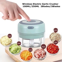 USB Mini Draadloze Knoflookmolen Voedsel Groente Vlees Peper Chili Snijder Keuken Gadgets Molen 100ml/250ml