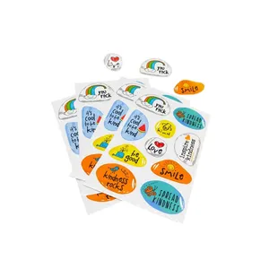 Promosi stiker vinil potong ciuman kustom tahan air kualitas tinggi stiker anak-anak lucu cetak