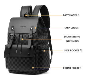 2025 рюкзак из искусственной кожи на молнии, с логотипом под заказ - Product Image 2