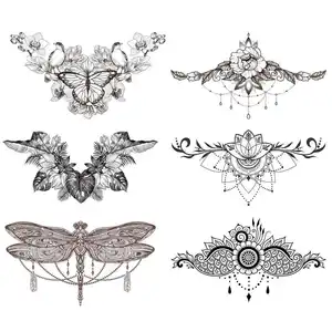 Fleur Oiseau Libellule Papillon <span class=keywords><strong>Feuille</strong></span> Conceptions Autocollants De <span class=keywords><strong>Tatouage</strong></span> Temporaires <span class=keywords><strong>sur</strong></span> La Poitrine Taille Étanche Body Art 5.4 ''x9.45/u201d - Product Image 1