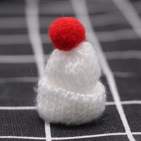 Mini chapeaux en peluche multicolores pour poupées - Jouet en peluche, décoration artisanale DIY, laine de Noël
