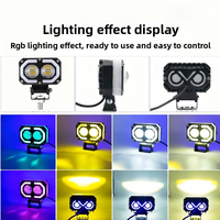 Phare LED tout-terrain Angel Eyes, étanche IP67, 5000 lumens, faisceau spot/diffuse, DC9-32V 50W, rétrofit, matrice multi-LED pour